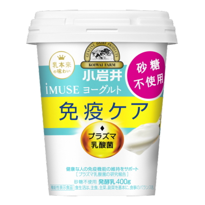 KOIWAI 小岩井乳業 iMUSE（イミューズ）プラズマ乳酸菌ヨーグルト【砂糖不使用】400g